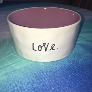 Rae Dunn Love pink inside bowl